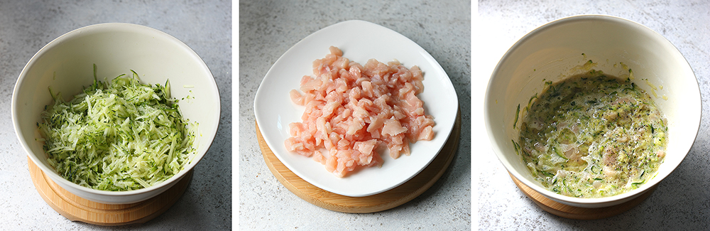 оладьи из кабачков с курицей