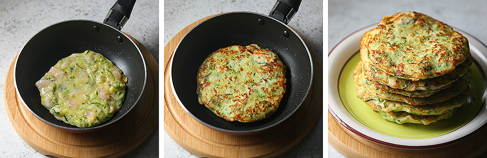 оладьи из кабачков с курицей